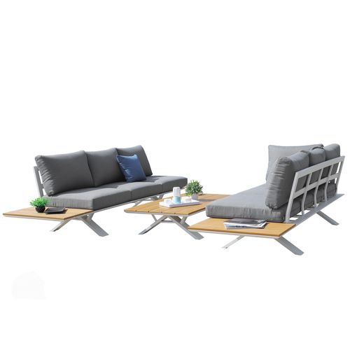 zestaw mebli ogrodowych narożnik sofa stolik komplet na ogród taras leżanka na Arena.pl