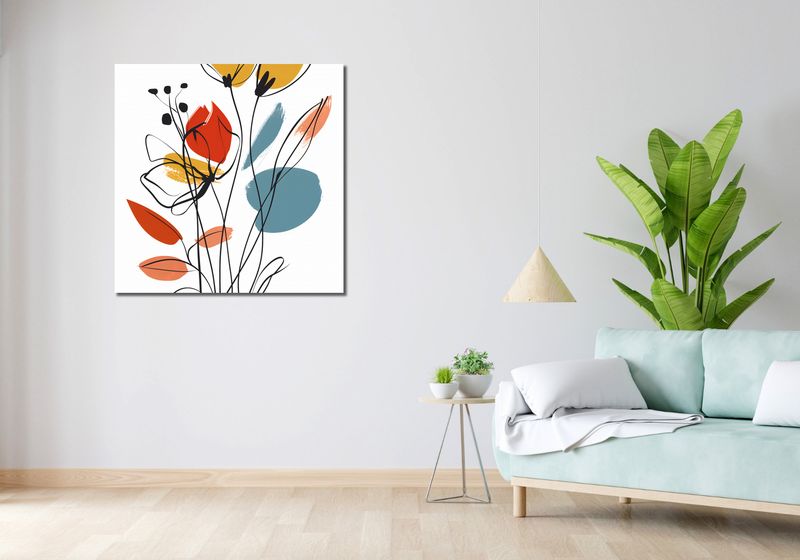 Obraz 90x90cm Ogród przy Lecie zdjęcie 2