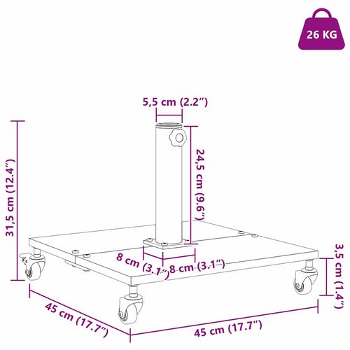 Podstawa do parasola na zewnątrz Wygląd ciemnego szarego drewna na Arena.pl