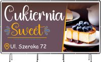 BANER REKLAMOWY 130x80 cm duży wybór wzorów CUKIERNIA KAWIARNIA