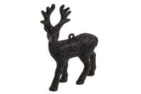 jelonek renifer  brokatowy do zawieszenia  czarny ozb06619