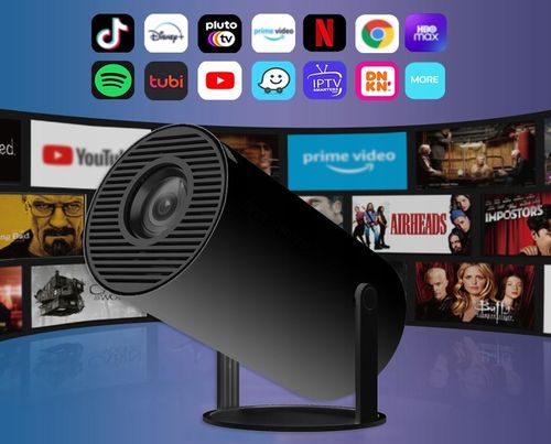 PRZENOŚNY PROJEKTOR OBROTOWY RZUTNIK GŁOŚNIK ANDROID SMART TV WIFI na Arena.pl