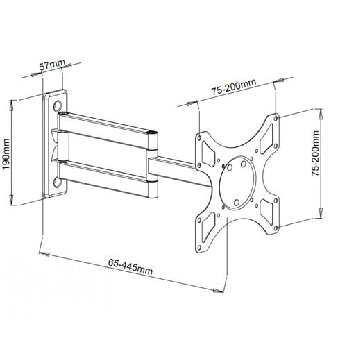 Uchwyt ścienny Techly 19"-37", 25kg obrotowy na Arena.pl