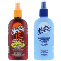 Malibu OlejekZ Kokosem SPF15 200ml + Balsam W Sprayu Po Opalaniu 200ml