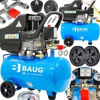 KOMPRESOR OLEJOWY SPRĘŻARKA POWIETRZA TŁOKOWA 24L 1,5KM 205L/MIN 8BAR 1TŁOK