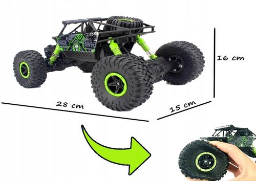 ZDALNIE STEROWANY DUŻY SAMOCHÓD TERENOWY AUTO POJAZD 4x4 PILOT ZASIĘG 50M na Arena.pl