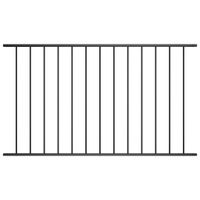 Panel ogrodzeniowy, kryta proszkowo stal, 1,7x1,25 m, czarny
