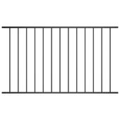 Panel ogrodzeniowy, kryta proszkowo stal, 1,7x1,25 m, czarny