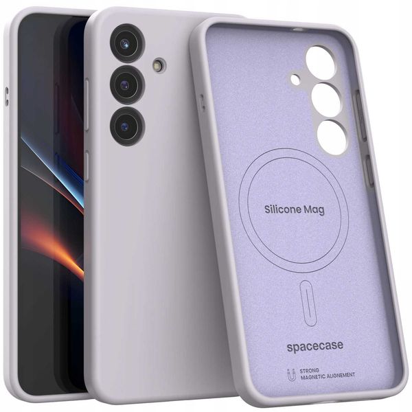Spacecase Silicone Mag Galaxy S25+ Light Purple zdjęcie 1