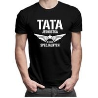 Tata jednostka do zadań specjalnych  - męska koszulka z nadrukiem Czarny XS