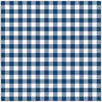 serwetki 2-war. gingham navy 25x25cm 100 szt.
