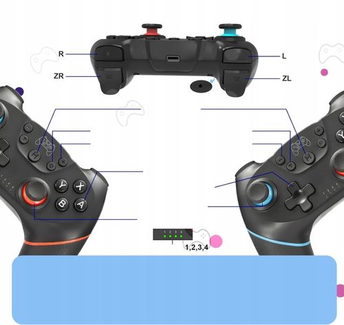 Kontroler Pro Pad Do Nintendo Switch Switch 2 Oled Turbo Wibracje Gamepad na Arena.pl
