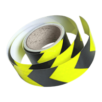 TAŚMA P2804D 50mm/5m ODBLASKOWA 1-STR LEPNA, ŻÓŁTO-CZARNA, KIERUNKOWA, PLASTER MIODU, TR