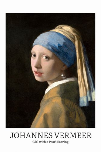 Plakat 40x60cm Design Girl with a Pearl, Vermeer Vintage do Salonu na Arena.pl