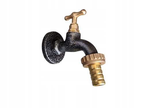 Zawór czerpalny YaPko Antyczne srebro 1/2 "z rozetą na Arena.pl