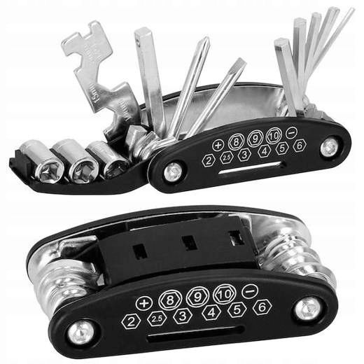MULTITOOL ZESTAW KLUCZY ROWEROWYCH + AKCESORIA zdjęcie 4