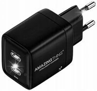 PODWÓJNA Uniwersalna ładowarka sieciowa 2xUSB-C Typ-C PD 40W 3A QC-3.0