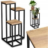 KWIETNIK STOJĄCY METALOWY LOFTOWY CRAFT STOJAK NA KWIATY ROŚLINY PÓŁKI