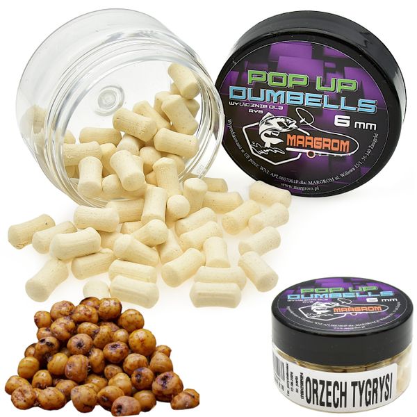 Dumbells POP UP 6 mm Margrom ORZECH TYGRYSI przynęta Method Feeder zdjęcie 1