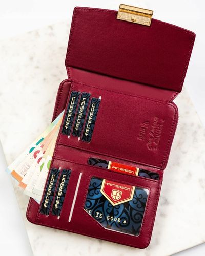 Peterson damski portfel ze skóry ekologicznej w kwiaty pionowy na na Arena.pl