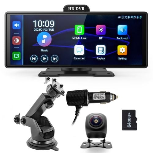 Stacja Multimedialna Rejstrator Android Apple Carplay DVR 4K 2 Kamery Wifi na Arena.pl