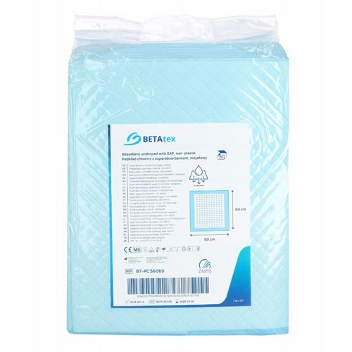 Podkłady chłonne PREMIUM SAP 60x60 higieniczne BETAtex+ by ZARYS 100 na Arena.pl