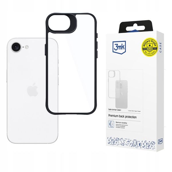 Satynowe etui na Apple iPhone 16E - 3mk Satin Armor Case+ zdjęcie 1