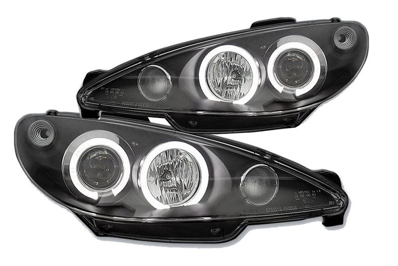 LAMPY REFLEKTORY Do PEUGEOT 206 OD 1998 DO 2002 SOCZEWKI ŻARÓWKI H1 GRATIS zdjęcie 3