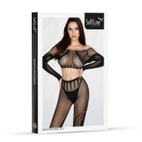 bodystocking siateczkowy softline 2071 czarny one size