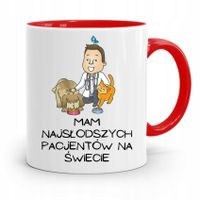 Kubek Czerwony Weterynarza Najsłodsi Na Świecie Z Nadrukiem Ze Zdjęciem