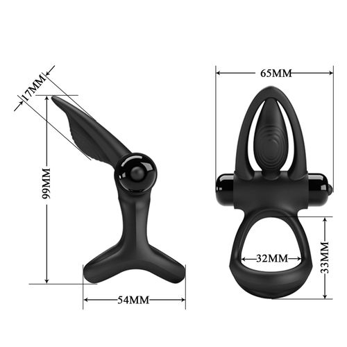 pretty love   vibration cock ring black, 10 vibration functions na Arena.pl