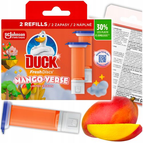 duck fresh discs mango verse - żelowy krążek do toalety 72ml (2 x 36ml) na Arena.pl