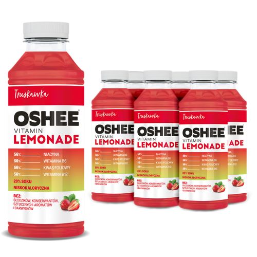 6x OSHEE Vitamin Lemonade truskawka 555 ml na Arena.pl