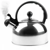 CZAJNIK TRADYCYJNY Z GWIZDKIEM DUŻY STALOWY Z RĄCZKĄ 2 L INDUKCJA GAZ