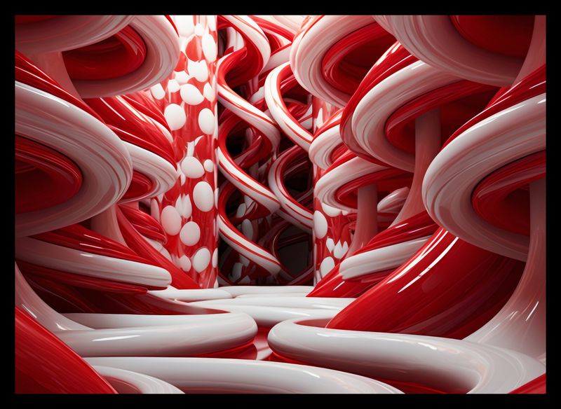 Plakat 35x25cm Czerwone Wiry zdjęcie 2