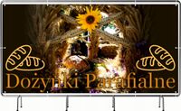 BANER REKLAMOWY 130x80cm projekt w cenie różne wzory DOŻYNKI parafialne