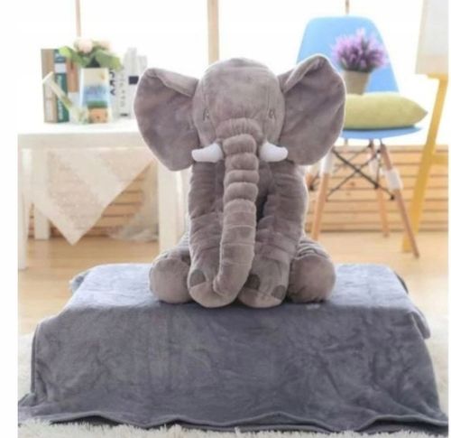 SŁOŃ MASKOTKA Z KOCYKIEM KOCEM XL PODUSZKA 4W1 MUFKA PRZYTULANKA PLUSZAK na Arena.pl