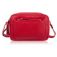 torebka damska skórzana listonoszka na ramię czerwona