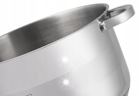 GARNEK Stalowy GRUBE 9x DNO z POKRYWKĄ 8,1L 26cm INDUKCJA Gaz 2567