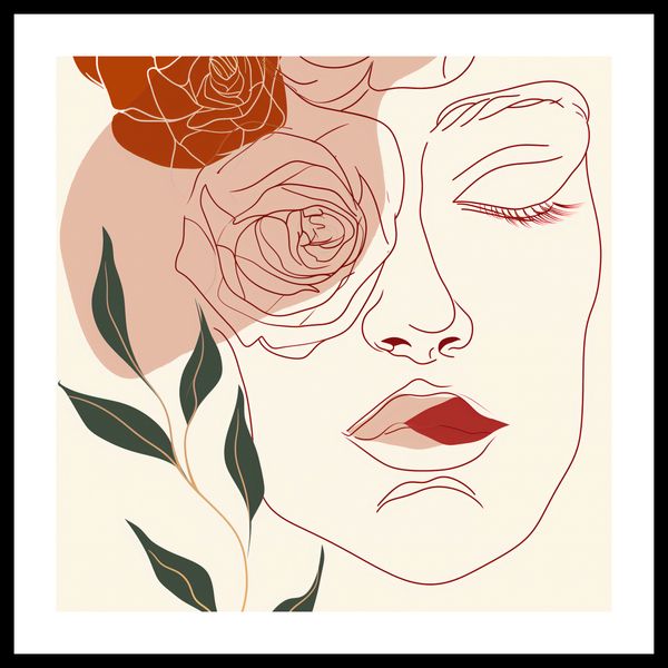 Plakat 40x40cm Beż i Twarz zdjęcie 3