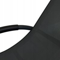 LEŻAK ALUMINIOWY OGRODOWY MOCNY FOTEL LEŻANKA ZERO GRAVITY SWING CZARNY