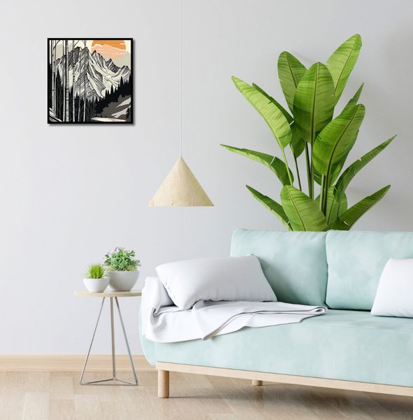 Plakat 40x40cm Drzeworys Górski zdjęcie 4