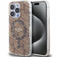 Etui case Guess do Apple iPhone 15 Pro hardcase IML GCube MagSafe brązowy