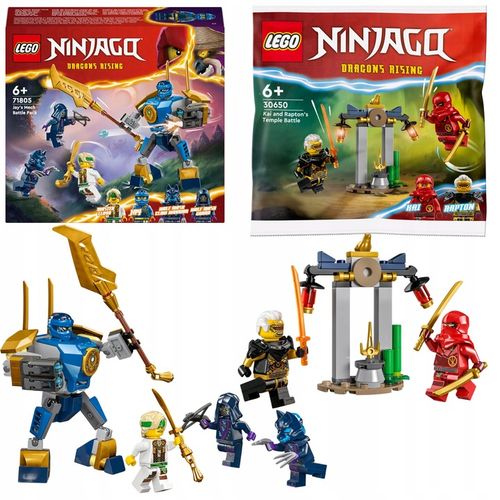 LEGO Ninjago Pakiet bojowy robota Jaya 71805 + Bitwa Kaia i Raptona 30650 na Arena.pl