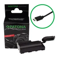 PATONA Adapter Dummy USB-C do Sony NP-F NP-FM50 NP-F550 NP-F750 NP-F960