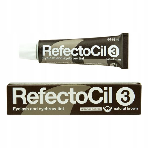 HENNA do brwi rzęs REFECTOCIL brąz w żelu ZESTAW z wodą utlenioną KALLOS zdjęcie 3