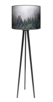 Lampa podłogowa - trójnóg drewniana duża - Mgła