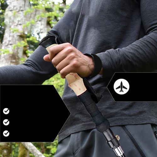 KIJE TREKKINGOWE SKŁADANE KIJKI W GÓRY DO TURYSTYCZNE REGULOWANE ALUMINIOWE na Arena.pl