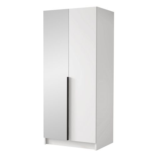 Szafa BONO II 100 cm z lustrem-pojemna garderoba-BIAŁY+ZŁOTY na Arena.pl