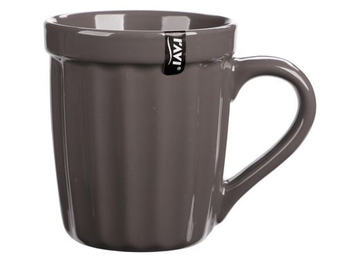 Kubek kamionkowy ryflowany filiżanka 330 ml ciężki do kawy herbaty brązowy na Arena.pl